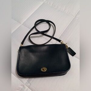 Coach Navy Blue Convertible Clutch Bag